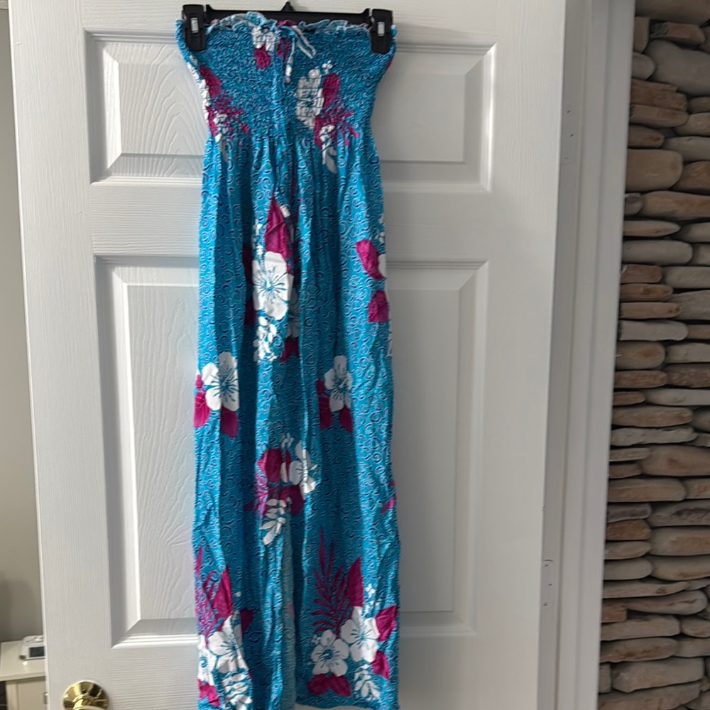 Floral Blue Maxi Dress